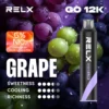 RELX Smash Go 12000口 拋棄式電子煙｜搭載獨家防乾燒技術與 400mAh 穩壓續航，具備 15ml 澎湃大容量與 3%~5% 尼古丁鹽爆爽擊喉感