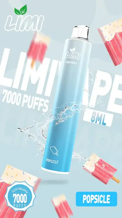 LIMI拋棄式一次性7000口-13.webp LIMI 7000口 拋棄式電子煙|具備 3.5% 尼古丁鹽強勁擊喉感與冰感水果系列清涼口感,搭載吸氣發光 LED 燈條及 650mAh 可充電池