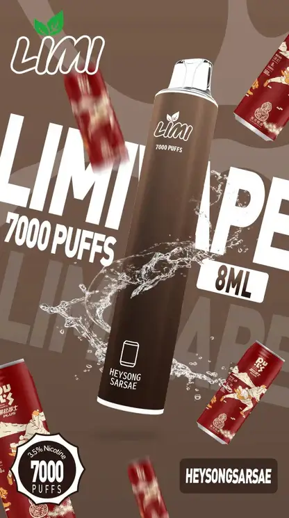 LIMI拋棄式一次性7000口-14.webp LIMI 7000口 拋棄式電子煙|具備 3.5% 尼古丁鹽強勁擊喉感與冰感水果系列清涼口感,搭載吸氣發光 LED 燈條及 650mAh 可充電池