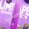 LIMI拋棄式一次性7000口-3.webp LIMI 7000口 拋棄式電子煙|具備 3.5% 尼古丁鹽強勁擊喉感與冰感水果系列清涼口感,搭載吸氣發光 LED 燈條及 650mAh 可充電池