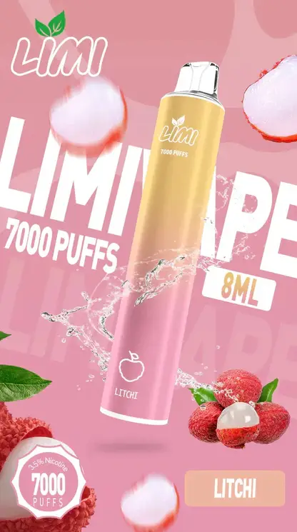 LIMI拋棄式一次性7000口-5.webp LIMI 7000口 拋棄式電子煙|具備 3.5% 尼古丁鹽強勁擊喉感與冰感水果系列清涼口感,搭載吸氣發光 LED 燈條及 650mAh 可充電池