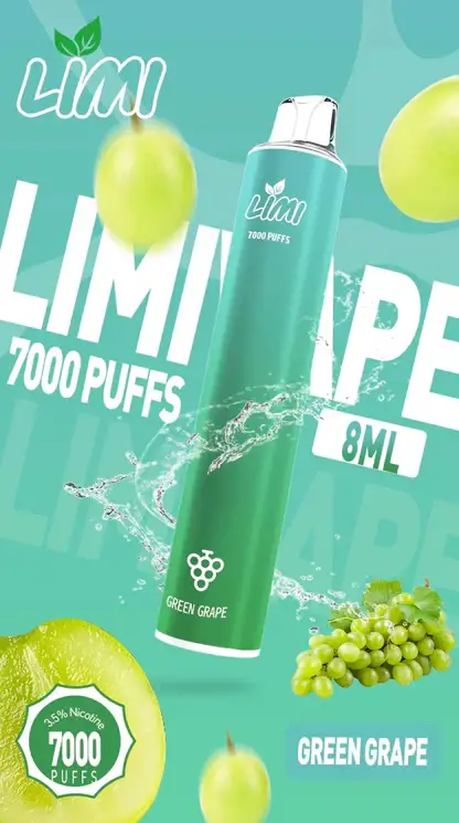 LIMI拋棄式一次性7000口-9.webp LIMI 7000口 拋棄式電子煙|具備 3.5% 尼古丁鹽強勁擊喉感與冰感水果系列清涼口感,搭載吸氣發光 LED 燈條及 650mAh 可充電池