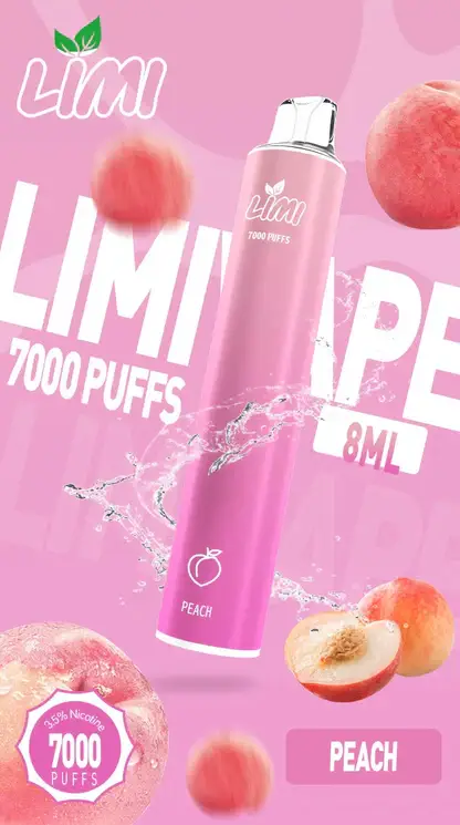 LIMI拋棄式一次性7000口.webp LIMI 7000口 拋棄式電子煙|具備 3.5% 尼古丁鹽強勁擊喉感與冰感水果系列清涼口感,搭載吸氣發光 LED 燈條及 650mAh 可充電池
