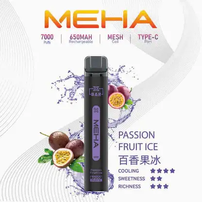 MEHA-XBAR-拋棄式-7000口小黑條-3.webp MEHA XBAR 魅嗨 小黑條 7000口 拋棄式電子煙|具備 3% 尼古丁鹽黃金配方與極強冰感體驗,採用 Mesh 芯爆發力強,搭配 650mAh 大電量可充電長效續航