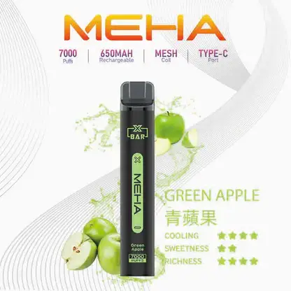 MEHA-XBAR-拋棄式-7000口小黑條-8.webp MEHA XBAR 魅嗨 小黑條 7000口 拋棄式電子煙|具備 3% 尼古丁鹽黃金配方與極強冰感體驗,採用 Mesh 芯爆發力強,搭配 650mAh 大電量可充電長效續航