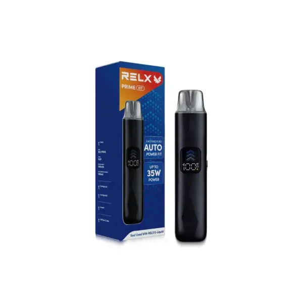 RELX 悅刻 prime kit 注油小煙主機｜支援 35W 暴力輸出與極致濃郁霧化，配備防漏濾芯、1000mAh 超強續航及 LED 螢幕即時顯示，通用小煙煙油