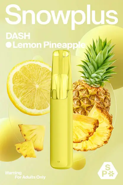 Snowplus DASH 4000口 拋棄式電子煙｜搭載獨家鴨嘴獸人體工學吸嘴與不掉味技術，結合 7.5ml 大容量不乾燒與 3% 尼古丁鹽，帶來極致貼合的吸氣體驗
