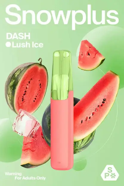 Snowplus DASH 4000口 拋棄式電子煙｜搭載獨家鴨嘴獸人體工學吸嘴與不掉味技術，結合 7.5ml 大容量不乾燒與 3% 尼古丁鹽，帶來極致貼合的吸氣體驗